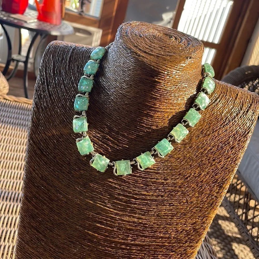 Vintage Signed 50's Lucite Coro Necklace
